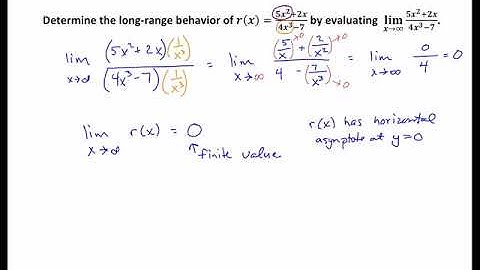 Screencast 5.4.2 Long-range behavior of rational functions