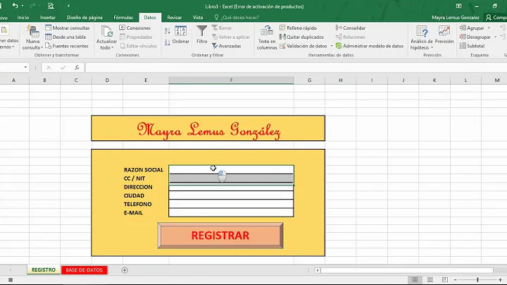 COMO CREAR UNA BASE DE DATOS con una MACRO DE EXCEL