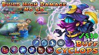 CYCLOPS LAGI OP PARRAHH !! CYCLOPS BUILD CRAZY DAMAGE 100% NO CD -  EMBLEM CYCLOPS TERBARU S30