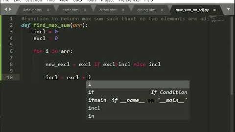 Program to Find Maximum sum such that no two elements are adjacent | GA  Education