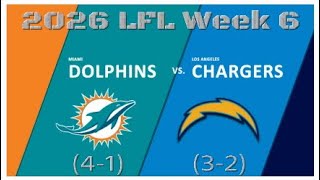 2026 Lfl Week 6 Highlights Dolphins 4-1 At Chargers 3-2