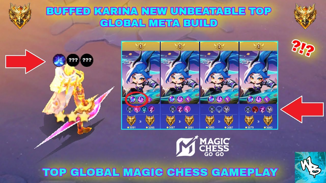 NEW TOP GLOBAL KARINA META COMBO - BEST MAGIC CHESS STRATEGY - MAGIC CHESS GO GO