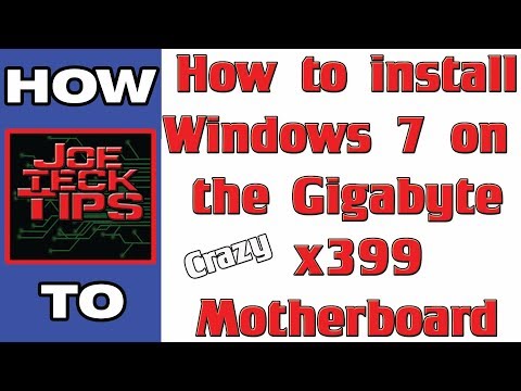 Como instalar o Windows 7 em um x399 Threadripper | COMO | JoeteckTips