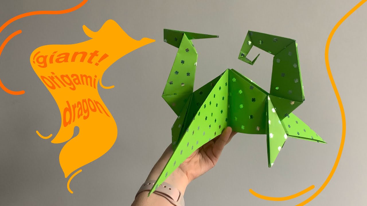 GIANT origami dragon (process) YouTube
