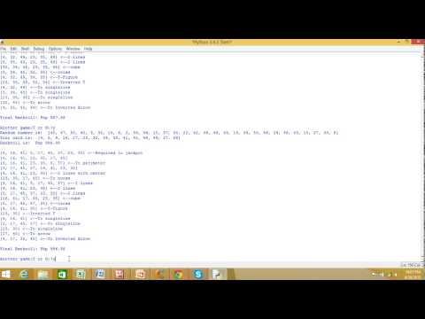 E-Bingo Using Python Programming (w/out Graphics)