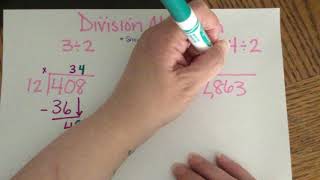 Division Algorithm 3 by 2 digit & 4 by 2 digit problems.