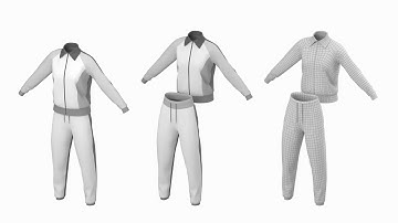 Woman Sportswear 10 Low Poly 3D Model (preview)