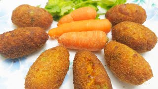 #Kids Healthy Carrot snack/#Carrot Bullets recipe in Telugu//#Carrot Fritters//#Quick recipe