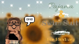 Pajama & Swim Suit Codes For Bloxburg! ✧ Sunflxowergirl