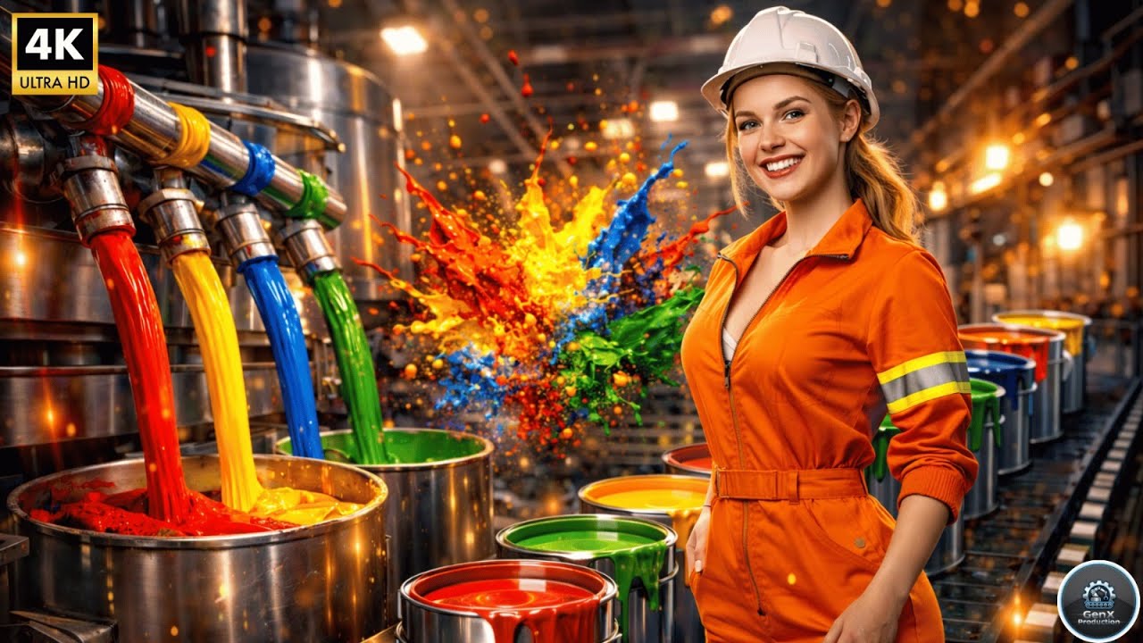 How Paint Is Made in Mega Factories | Advanced Color Mixing & Packaging Technology