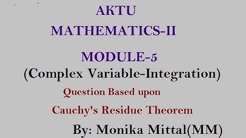 Engineering Maths-2#Module-5#Questions based upon Cauchy