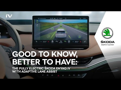 The fully electric ŠKODA ENYAQ iV: with Adaptive Lane Assist
