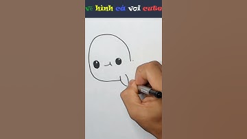 Cách vẽ hình cá voi dễ thương cùng 3 cha con | How to draw a funny whale #shorts