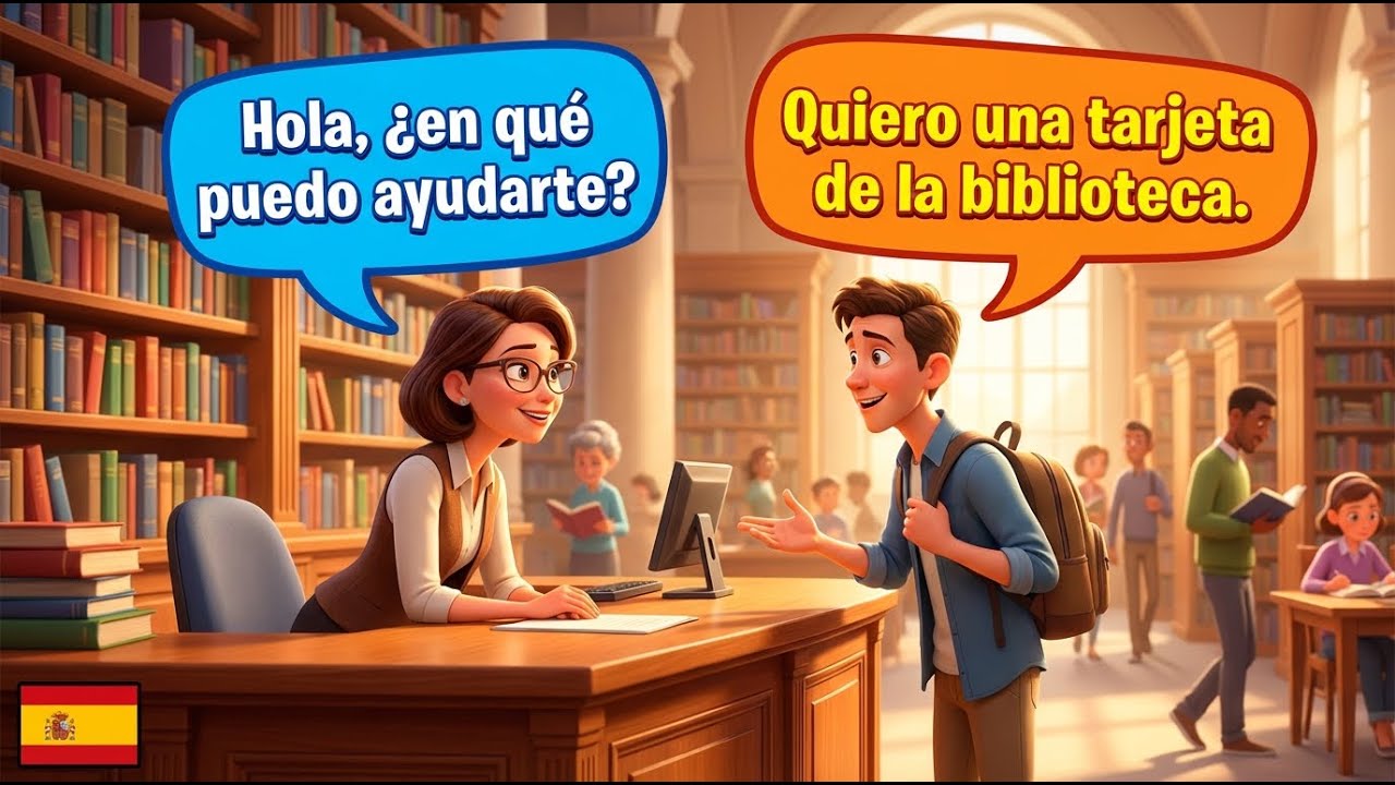10 простых разговорных фраз на испанском для начинающих (уровни A1-A2) | В библиотеке и получение чи