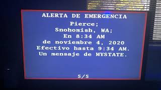 EAS Alert #52-55 - Required Monthly Test on Comcast, KIRO-FM, KIRO-AM, and KOMO-TV