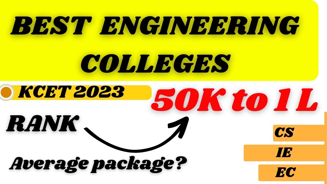 Best engineering colleges rank 50k to 1 L kcet option entry 2023