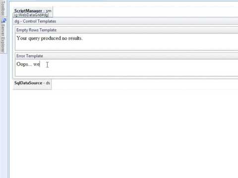 Customizing WebDataGrid Control Templates