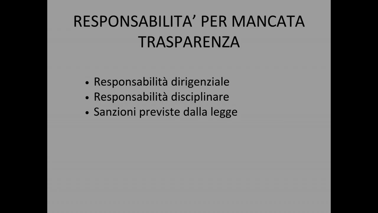 la trasparenza amministrativa