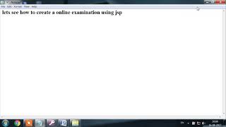 How to create online examination using jsp