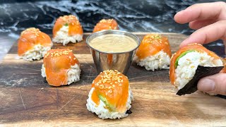 Seulement 10min et sans matériel pour ces SUSHI MAISON 🍣