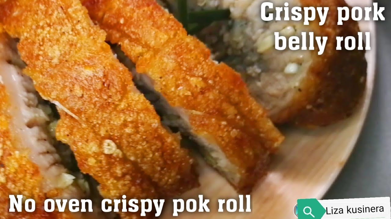 Crispy pork belly rollNo oven lechon roll YouTube
