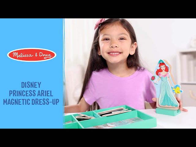 Melissa & Doug Disney Princess Ariel Wooden Magnetic Dress-Up - YouTube
