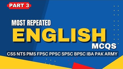 Most Repeated English Mcqs | Fpsc Ppsc Bpsc Spsc Kpsc Nts |