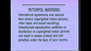 FBI Warning intro (1991) Interpol Warning