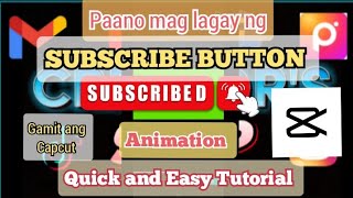 Paano mag lagay ng Subscribe Button animation gamit ang Capcut. Quick Easy Tutorial...