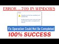 How to fix Error Operation could not be completed (error 0x00000709) Windows 11, 10