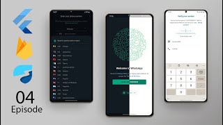 WhatsApp Clone Flutter 3.3 Tutorial | EPISODE 4 | Verification Screen & Country Picker