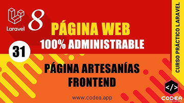 Diseño frontend de la página artesanías en Laravel 8