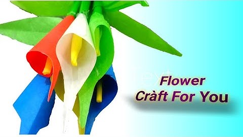 How To Make Calla Lily Paper Bouquet Flower From Crepe Paper - Craft Tutorial