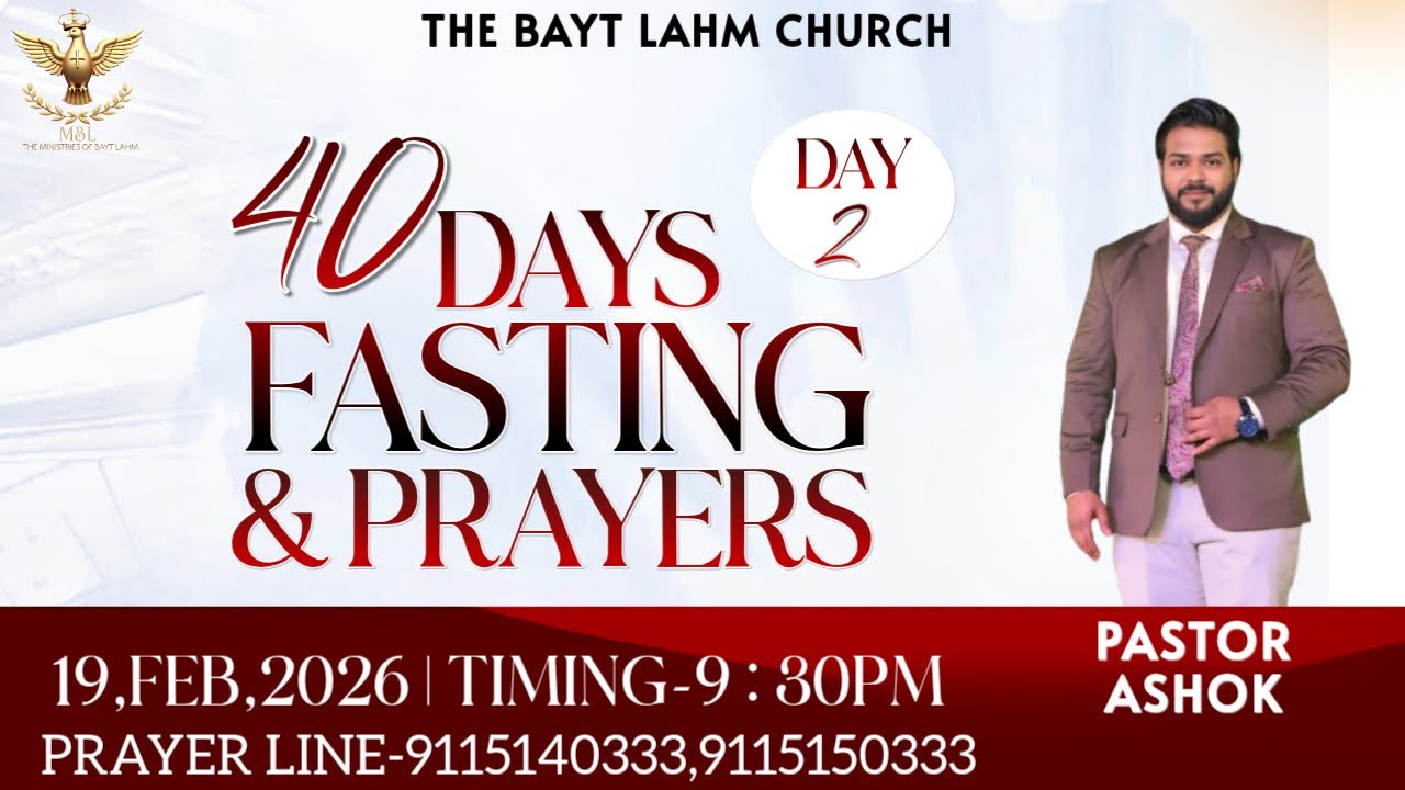 40 Days Fasting Prayer (Day-2) | PASTOR ASHOK