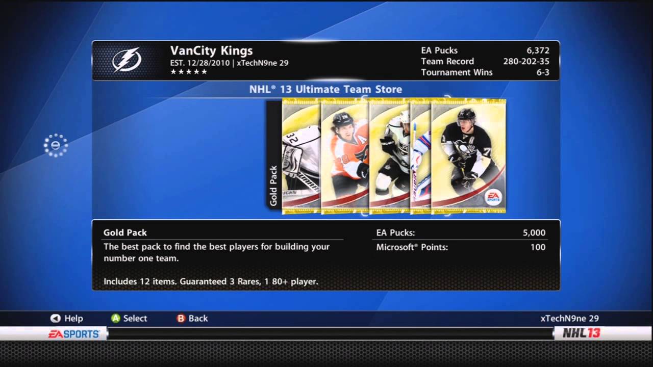 NHL13 Pack Opening EP:1 "Rare" Player Packs