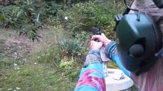 Lady Shooting A 1911 - Springfield Armory Range Officer