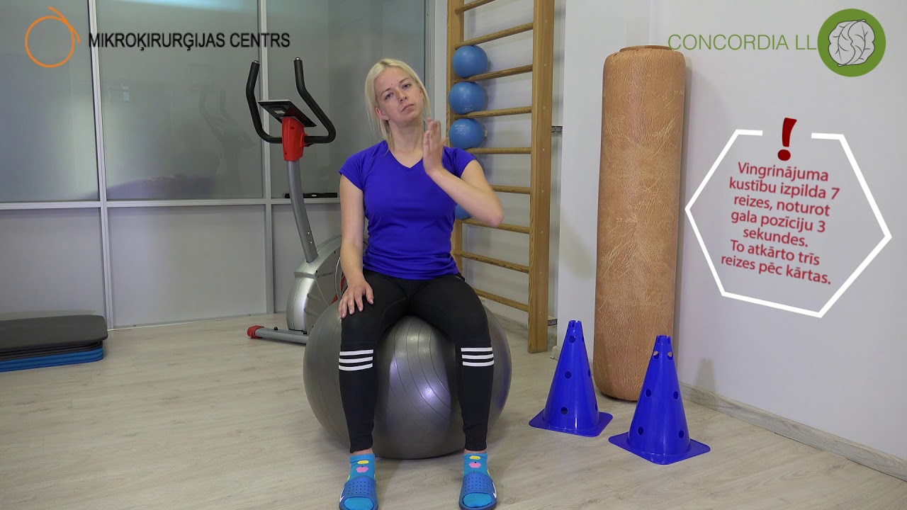 Vingrinājums nervus radialis augšdelmas daļai