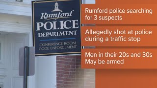 Rumford police still searching for suspects involved in officer shooting