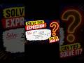 Solving exponential expression #maths #tricksandsolutions #mathtricks #education #mentalmath