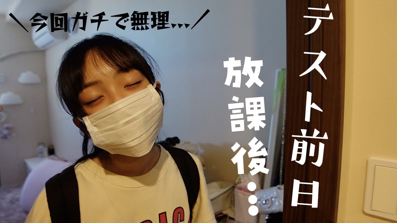 【テスト前日の放課後】ガチで過去イチやばい💦ガチ勉＆夜の過ごし方！