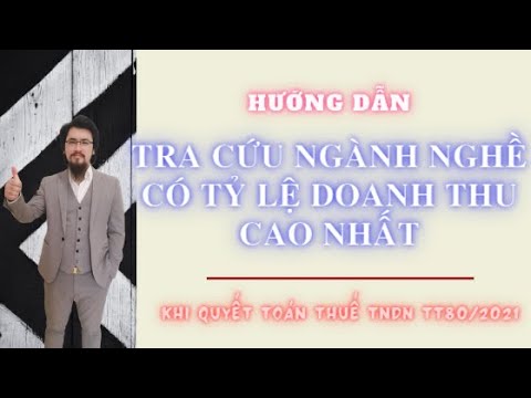 Video Hướng dẫn xác định ngành nghề có tỷ lệ doanh thu cao... - youtube