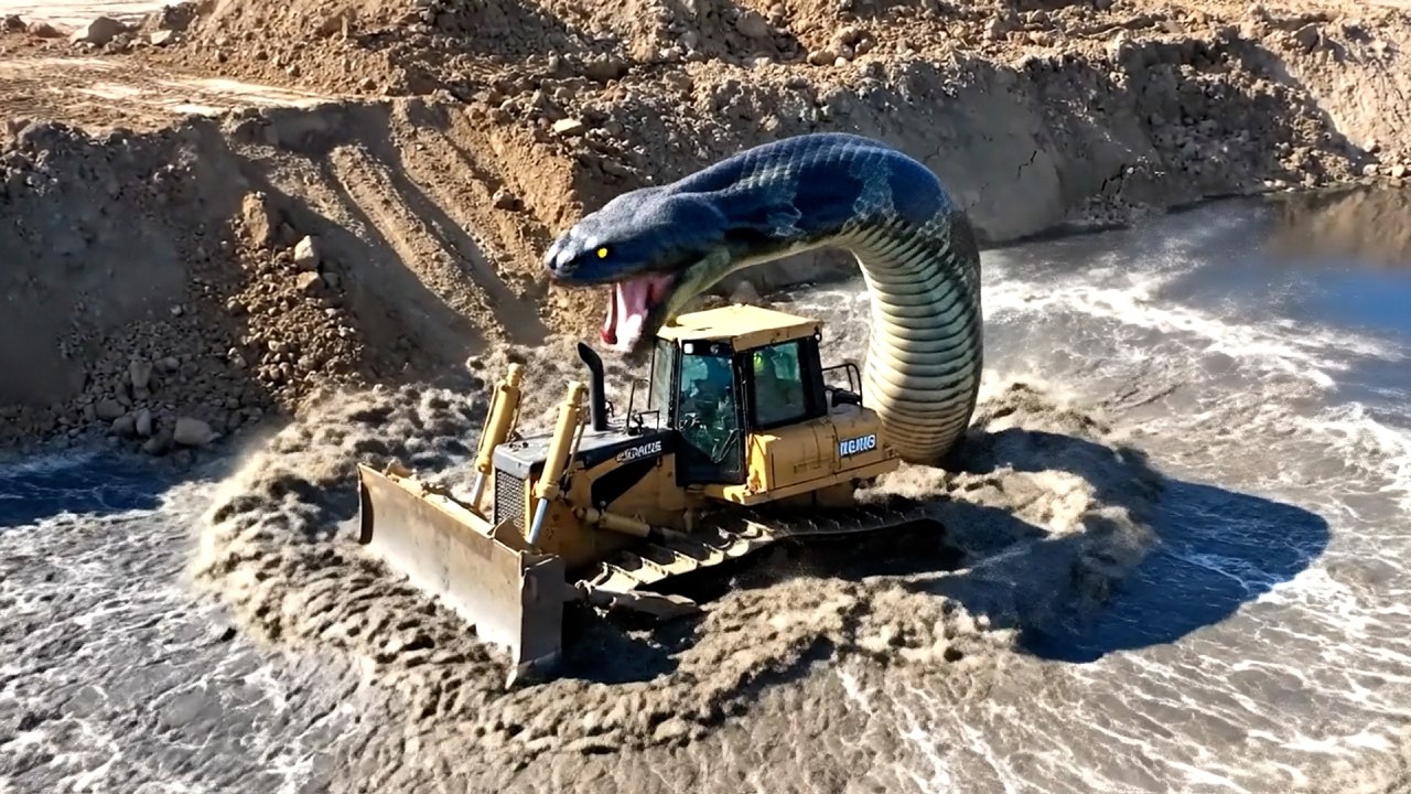 Awesome New Road Construction Foundation Across the Deep Water Connecting to Other Side