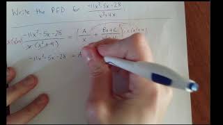 Partial Fraction Decomposition - Irreducible Quadratic Factor