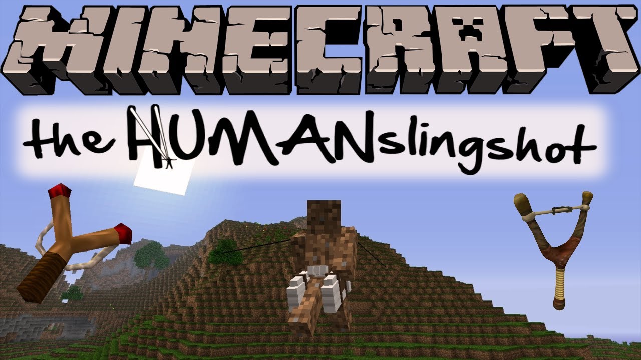 Minecraft HUMAN SLINGSHOT MOD! FLING YOURSELF! (1.5.2) YouTube