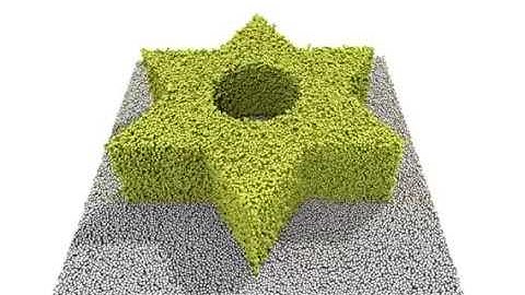 Sintering Star - Video from the Particle Simulation group at the Fraunhofer IWM