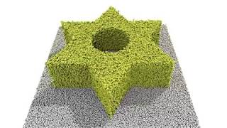 Sintering Star - Video from the Particle Simulation group at the Fraunhofer IWM