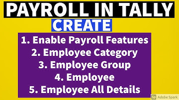 PAYROLL IN TALLY ERP 9 | CREATE | EMPLOYEE DETAILS , FEATURES, CATEGORY, GROUP| DAY - 59 | (1/5)
