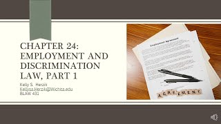 BLAW 431 Chapter 24 part 1 fall
