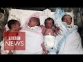 Quads born on eve of Gaza ceasefire