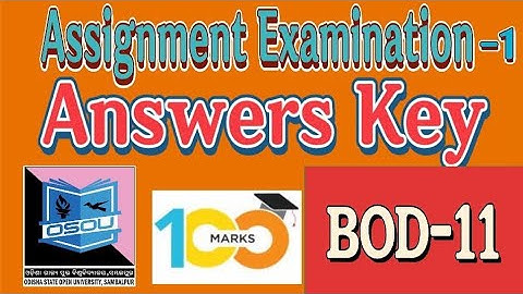 #BOD-11 #ASSIGNMENT-1(Set-1)#EXAM #ANSWER KEY #OSOU #5th Semester #Odia Honours,+3 5th Semester OSOU
